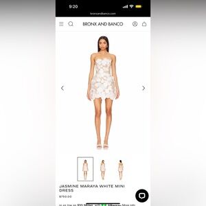 Bronx and Banco Jasmine Maraya White Mini Dress